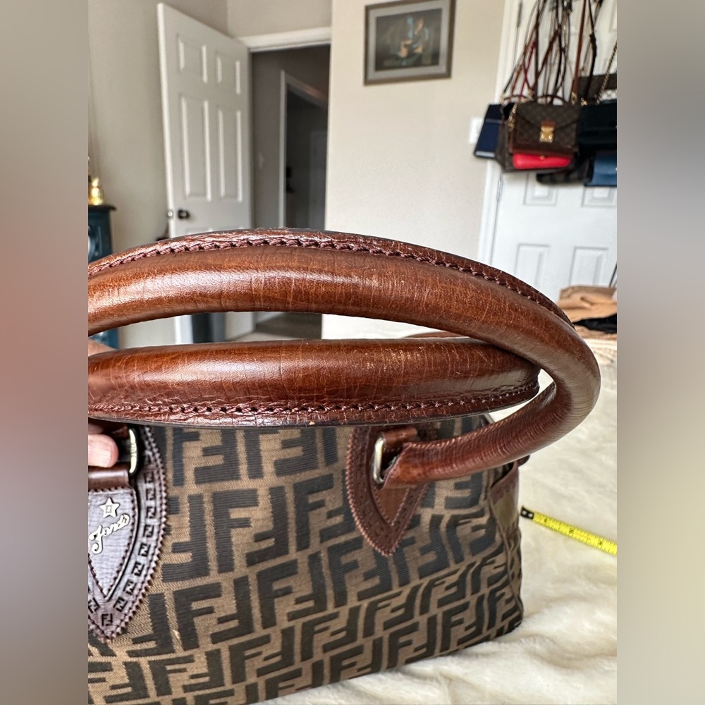 Fendi Zucca Brown Canvas Shoulder/Hand Bag - Picture 11 of 16